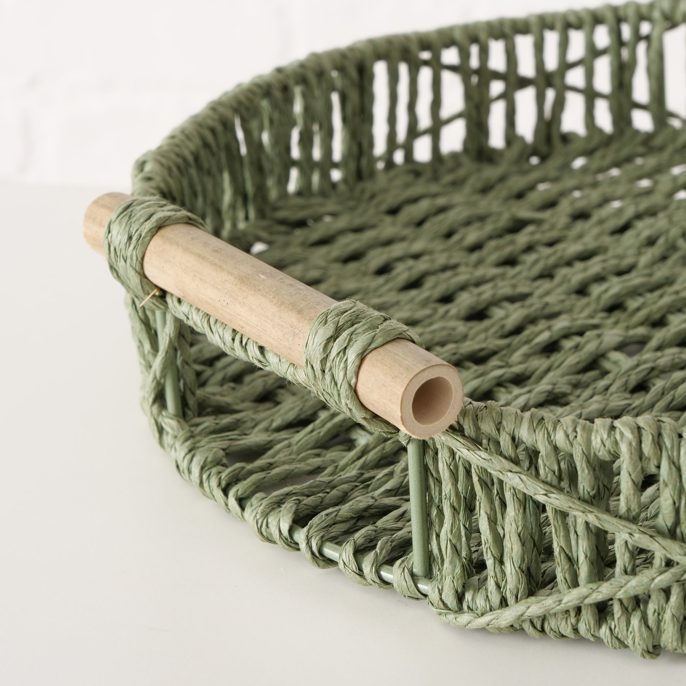 Deko-Tablett Set Cesto in Grün