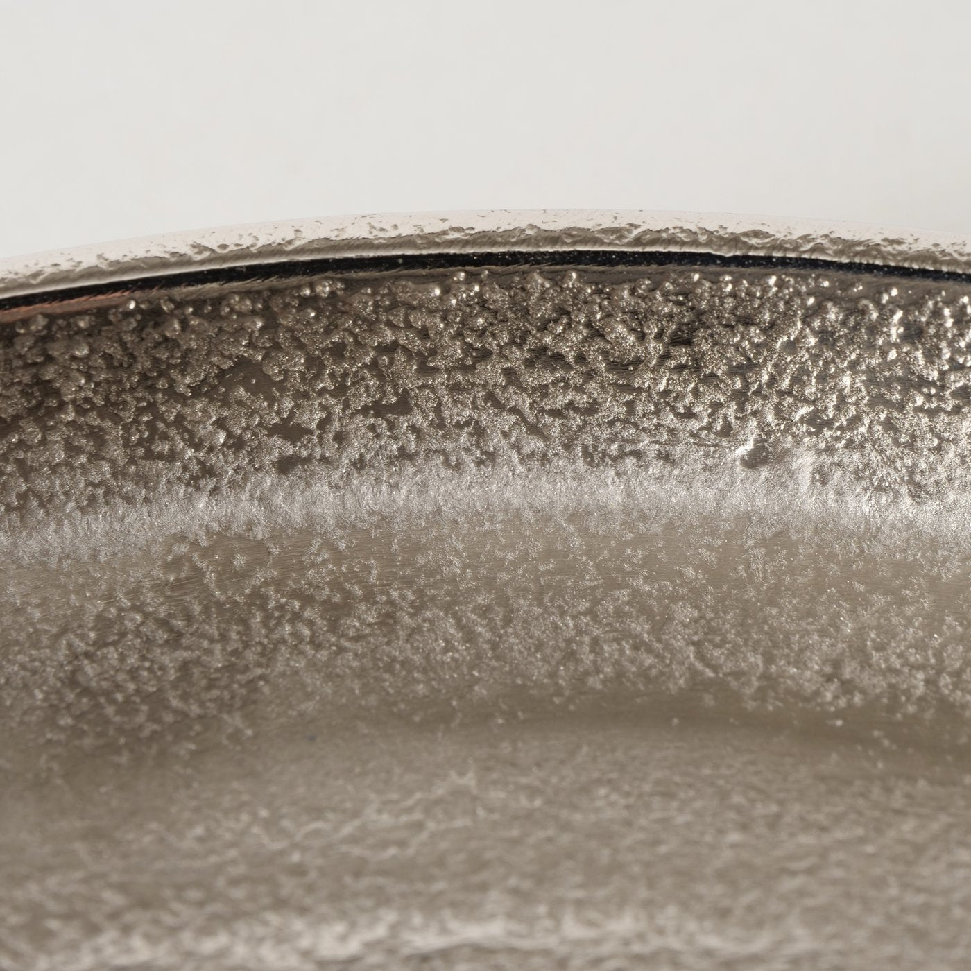 Rundes Deko-Tablett Valomi im Duo in Silber