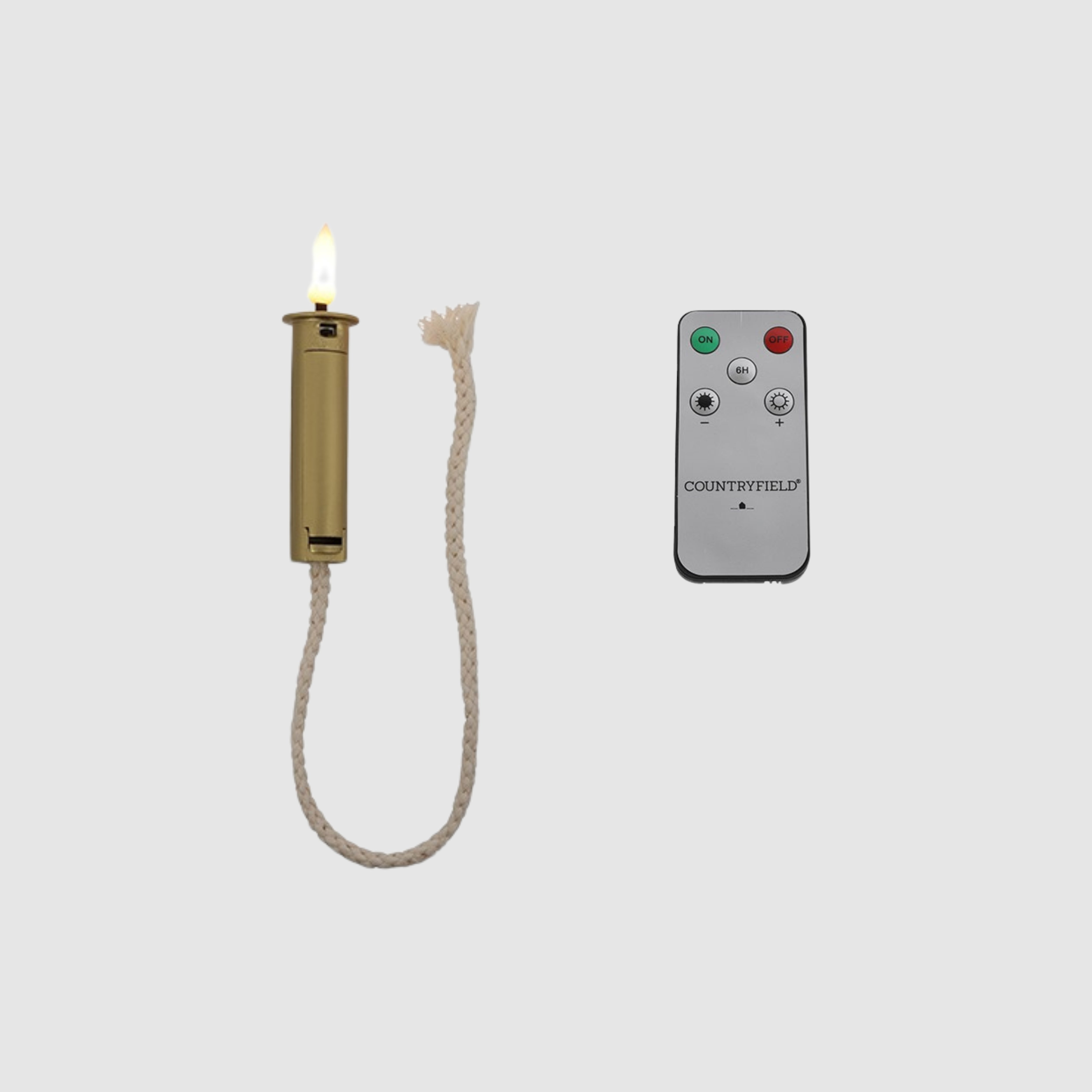 LED-Korkkerze mit Fernbedienung in gold