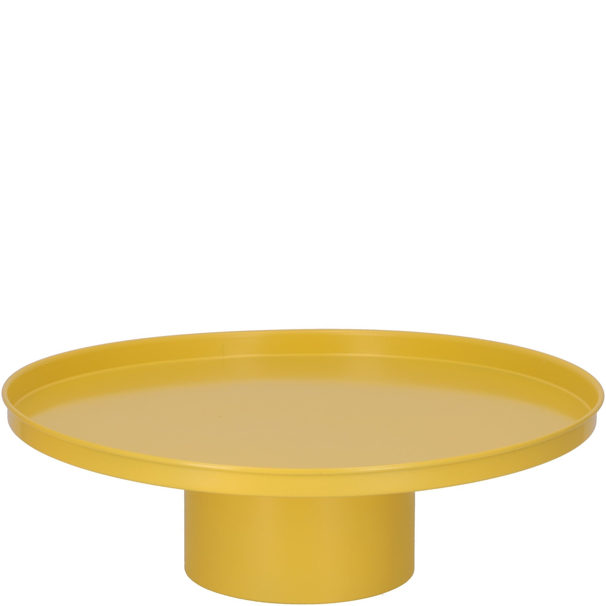 Erhöhtes Deko-Tablett Elias in Gelb- Ø 35cm